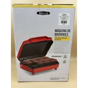 Bella Red Electric Brownie Maker Non Stick, BPA/PFOA Free New In Box